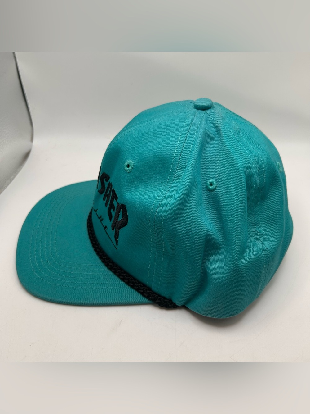 Thrasher Magazine EMBROIDERED MAG LOGO ROPE Snapback Skateboard Hat Teal Black - Picture 2 of 6